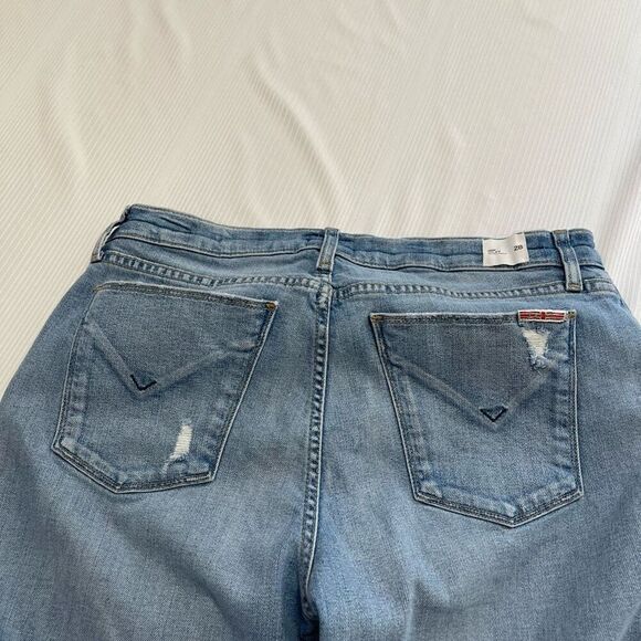 Hudson Riley Crop Relaxed Straight Destroyed Denim Jeans Size 28 - Picture 10 of 10